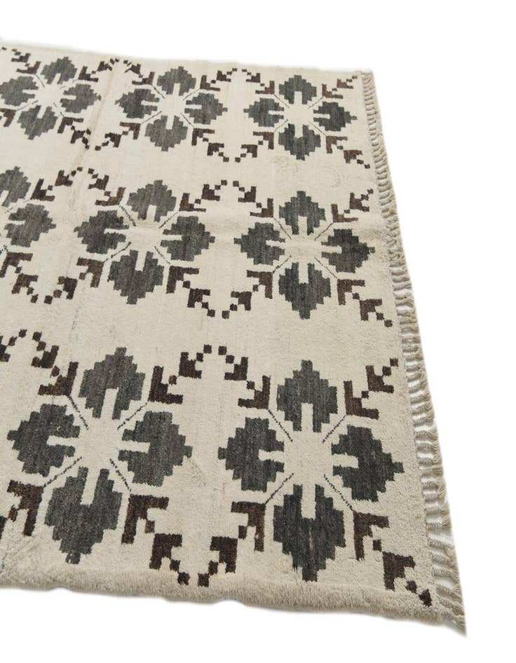 Detail image of 5' 9 x 8'  Hand Knotted Moroccan Wool Rug