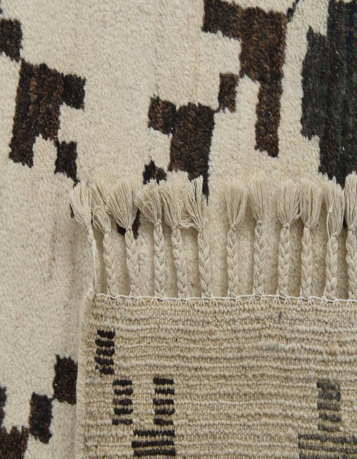 Detail image of 5' 9 x 8'  Hand Knotted Moroccan Wool Rug