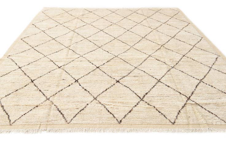 Detail image of 8' 6 x 10' 8 Hand Knotted Moroccan Wool Rug