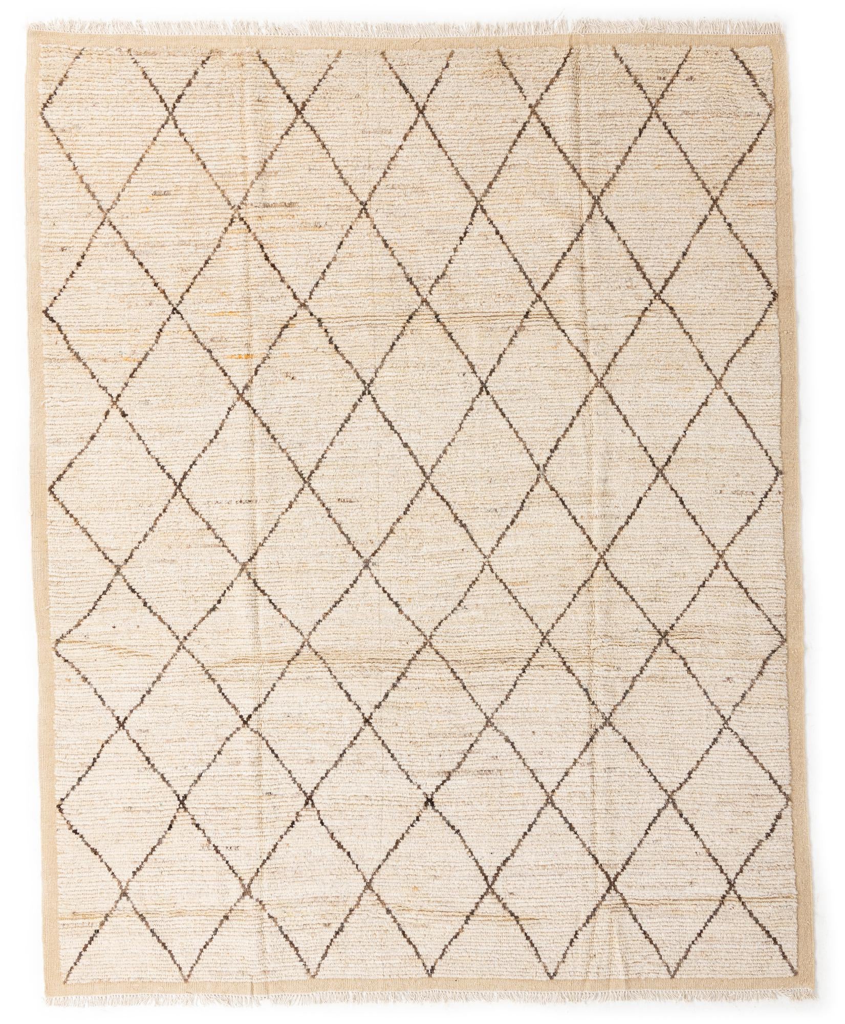 8' 6 x 10' 8 Hand Knotted Moroccan Wool Rug