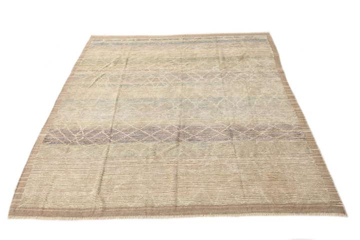 8' 5 x 10' Hand Knotted Moroccan Wool Rug