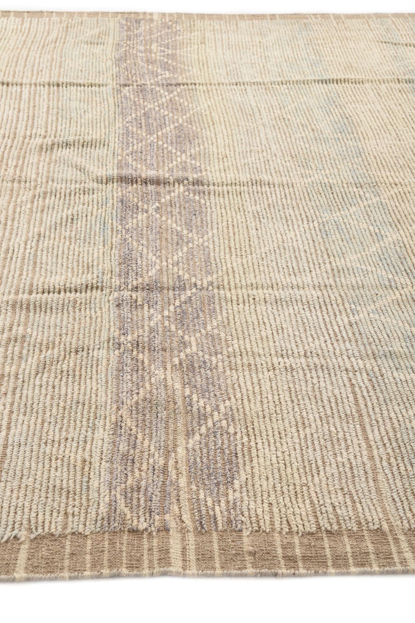 8' 5 x 10' Hand Knotted Moroccan Wool Rug