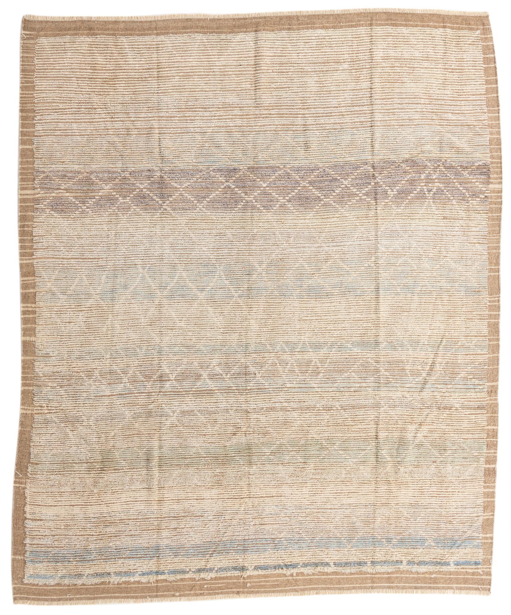 8' 5 x 10' Hand Knotted Moroccan Wool Rug