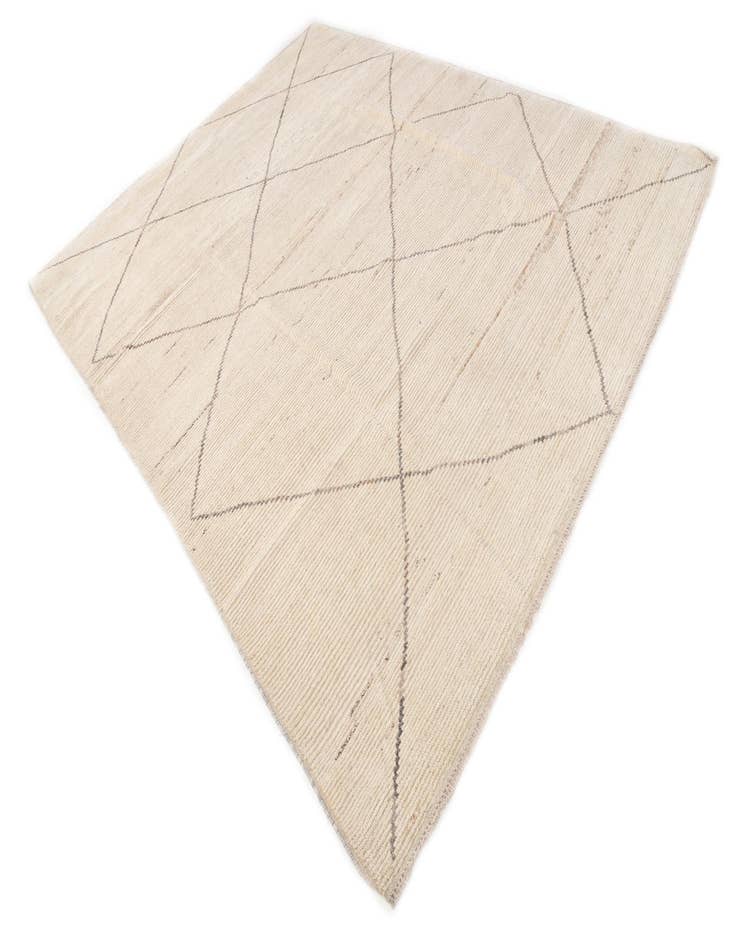 Detail image of 8' x 10'  Hand Knotted Moroccan Wool Rug