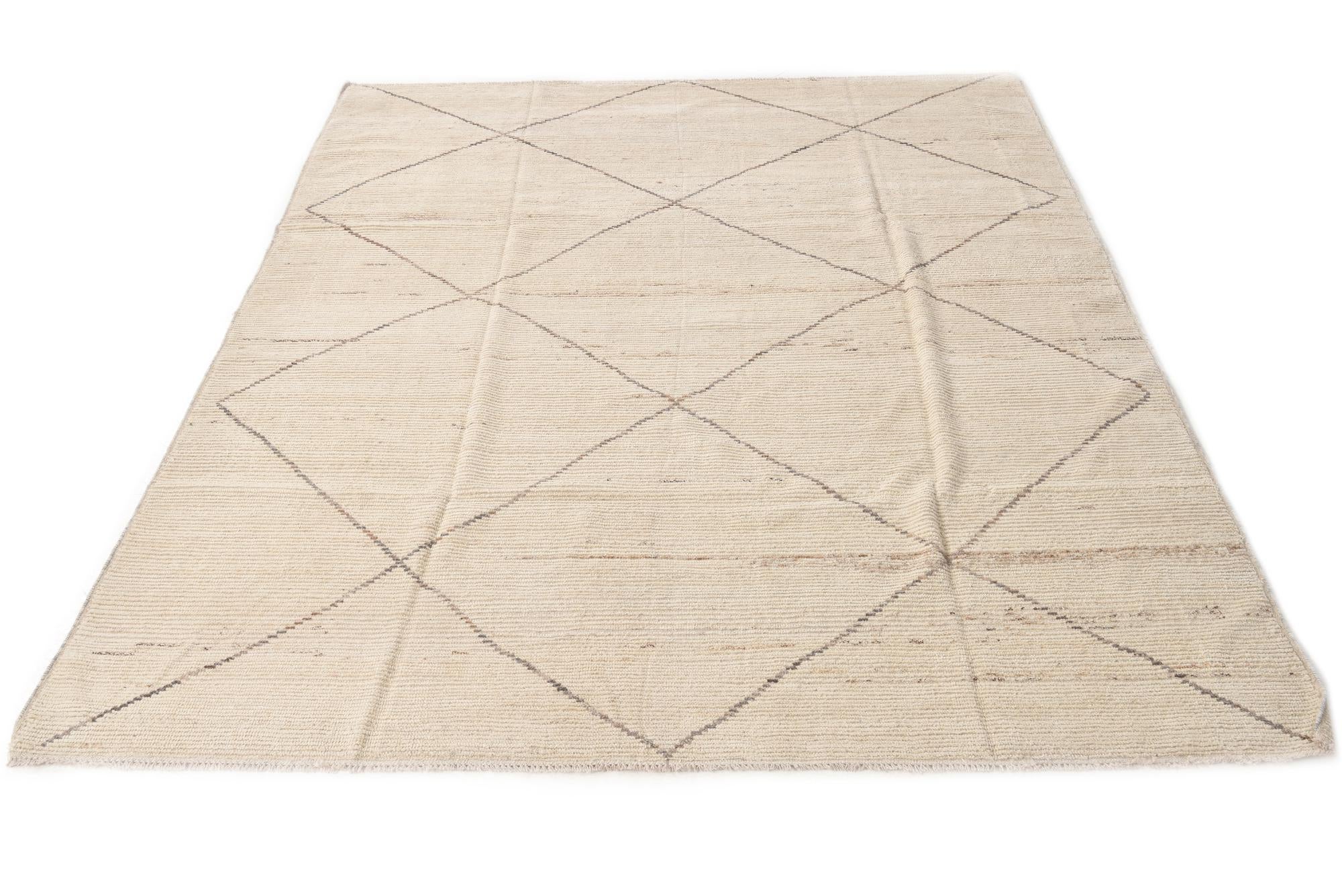 8' x 10' Hand Knotted Moroccan Wool Rug