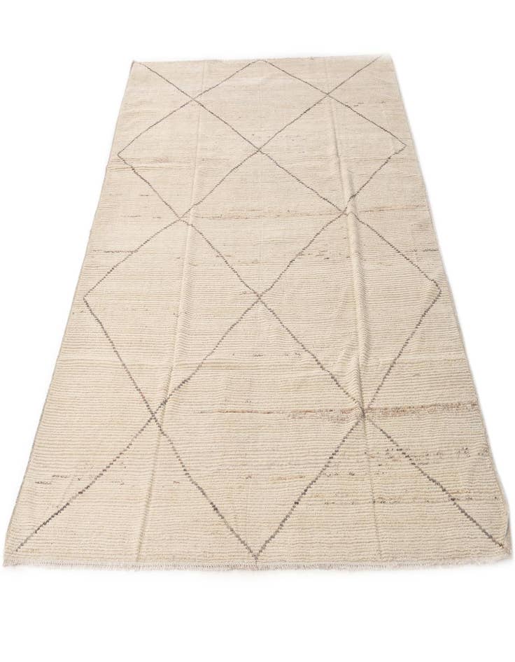 Detail image of 8' x 10'  Hand Knotted Moroccan Wool Rug