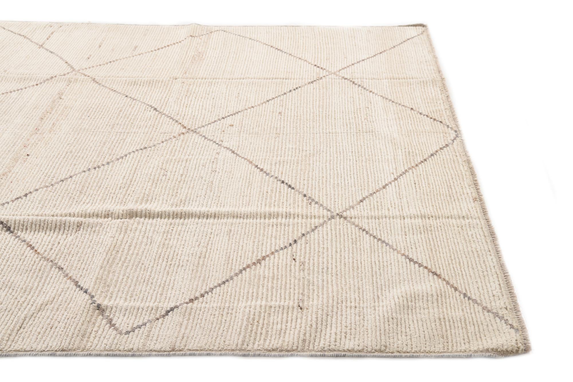8' x 10' Hand Knotted Moroccan Wool Rug