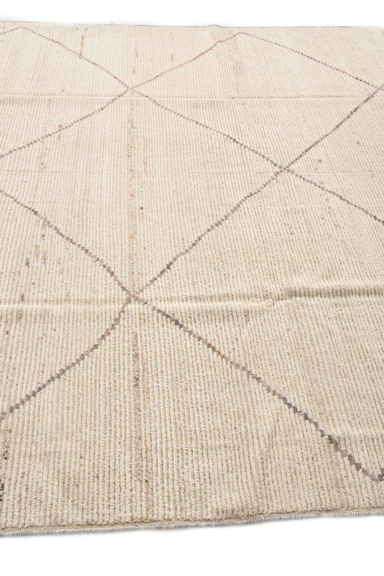 8' x 10' Hand Knotted Moroccan Wool Rug