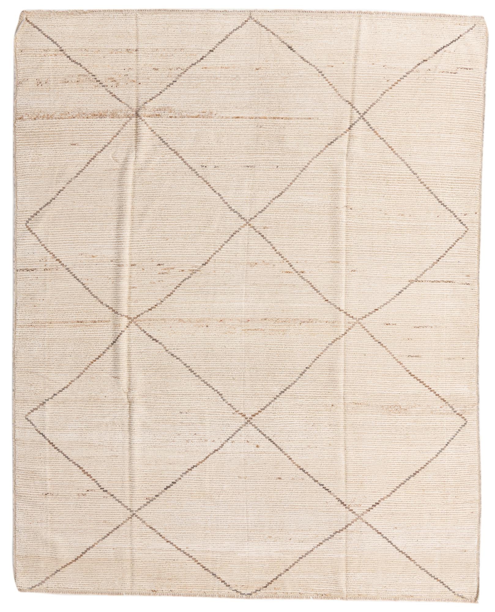 8' x 10' Hand Knotted Moroccan Wool Rug