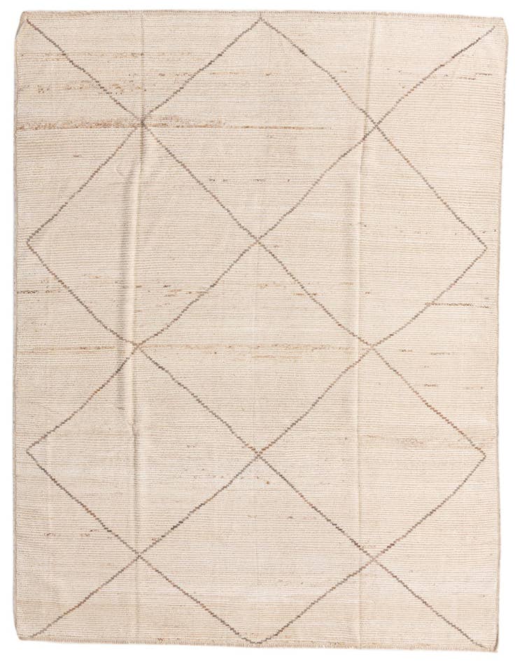 Detail image of 8' x 10' Hand Knotted Moroccan Wool Rug