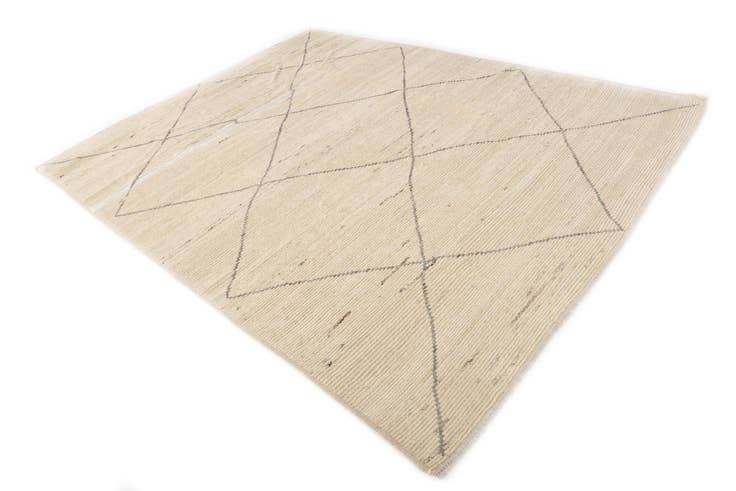 Detail image of 7' 10 x 9' 9 Hand Knotted Moroccan Wool Rug