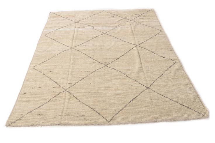 Detail image of 7' 10 x 9' 9 Hand Knotted Moroccan Wool Rug