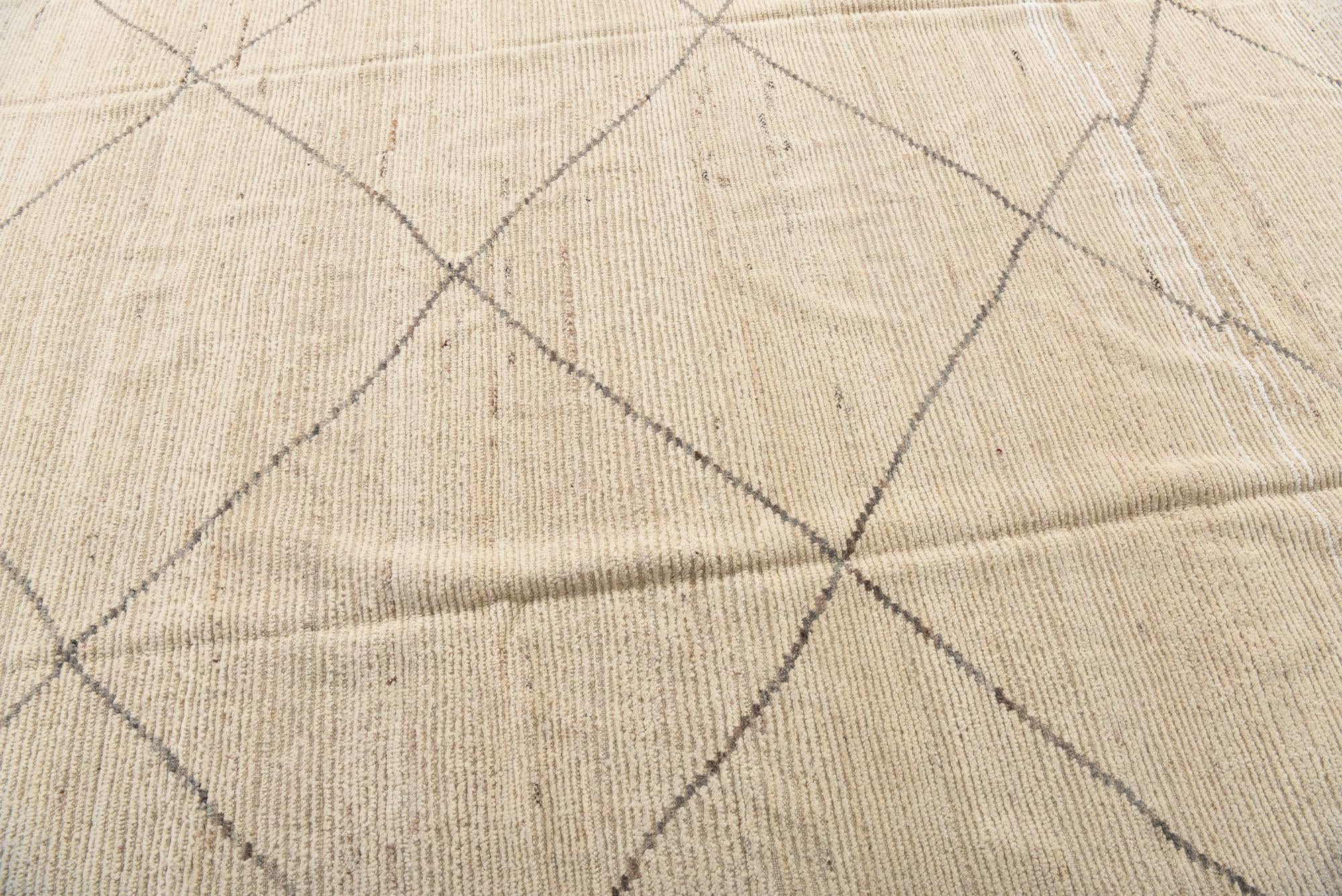 7' 10 x 9' 9 Hand Knotted Moroccan Wool Rug