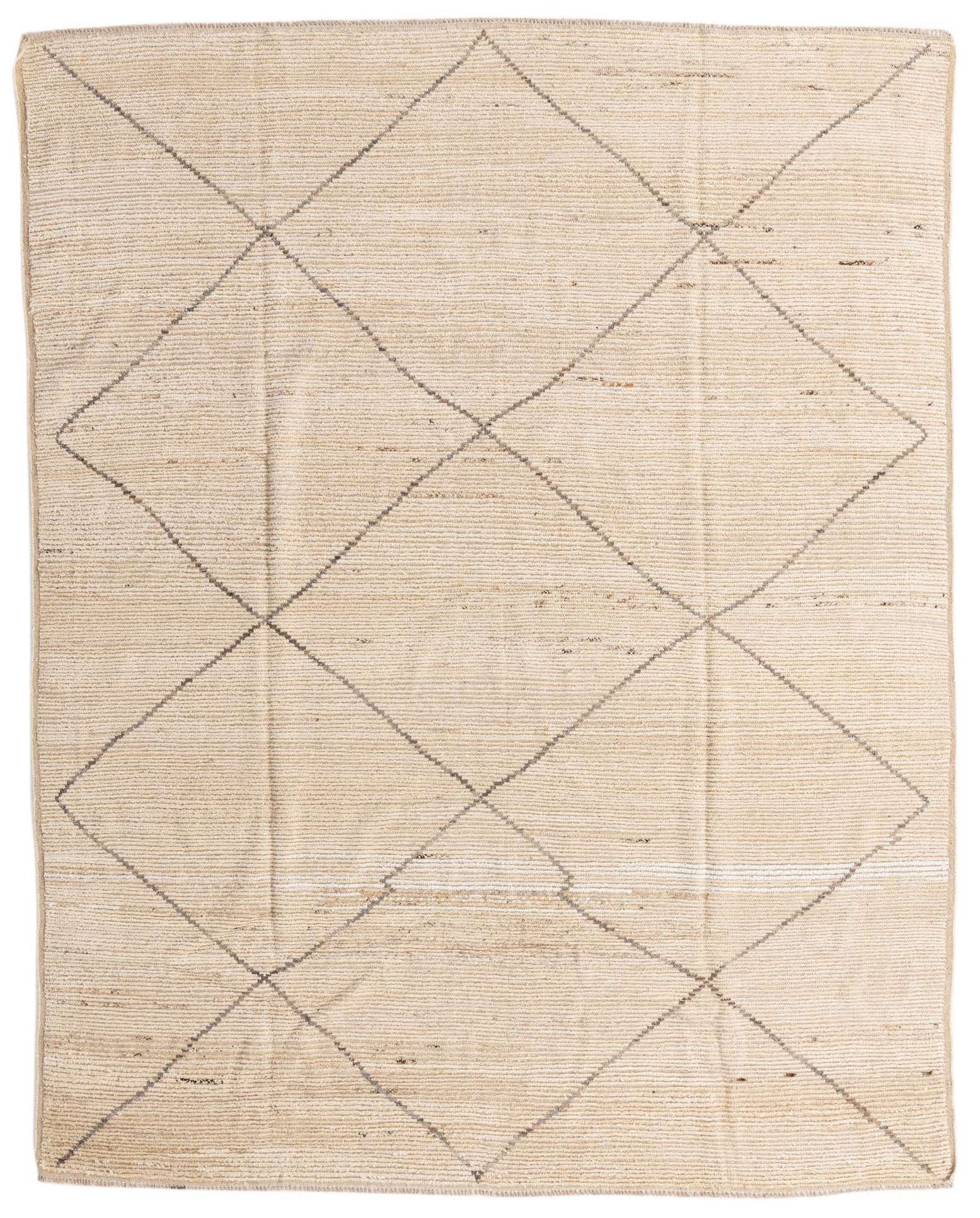 7' 10 x 9' 9 Hand Knotted Moroccan Wool Rug
