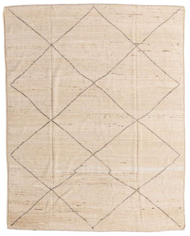 7' 10 x 9' 9 Hand Knotted Moroccan Wool Rug
