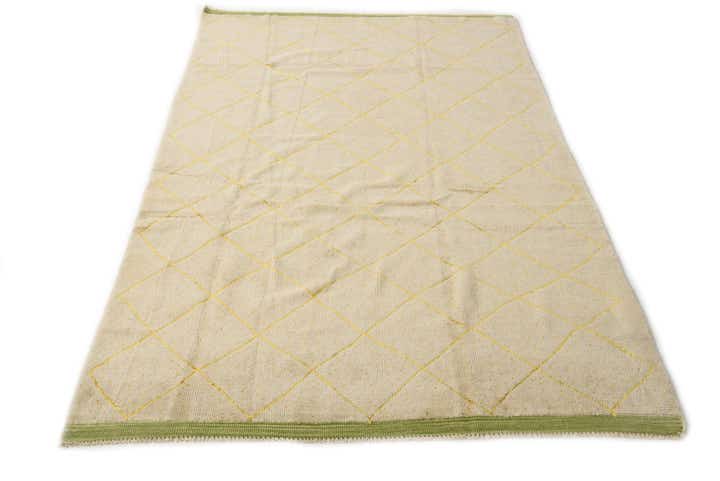 6' 4 x 10' 3 Hand Knotted Moroccan Wool Rug