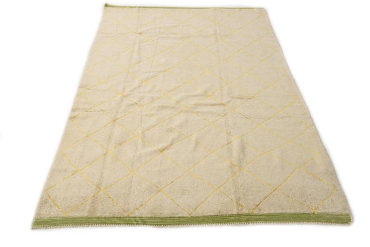 Detail image of 6' 4 x 10' 3 Hand Knotted Moroccan Wool Rug