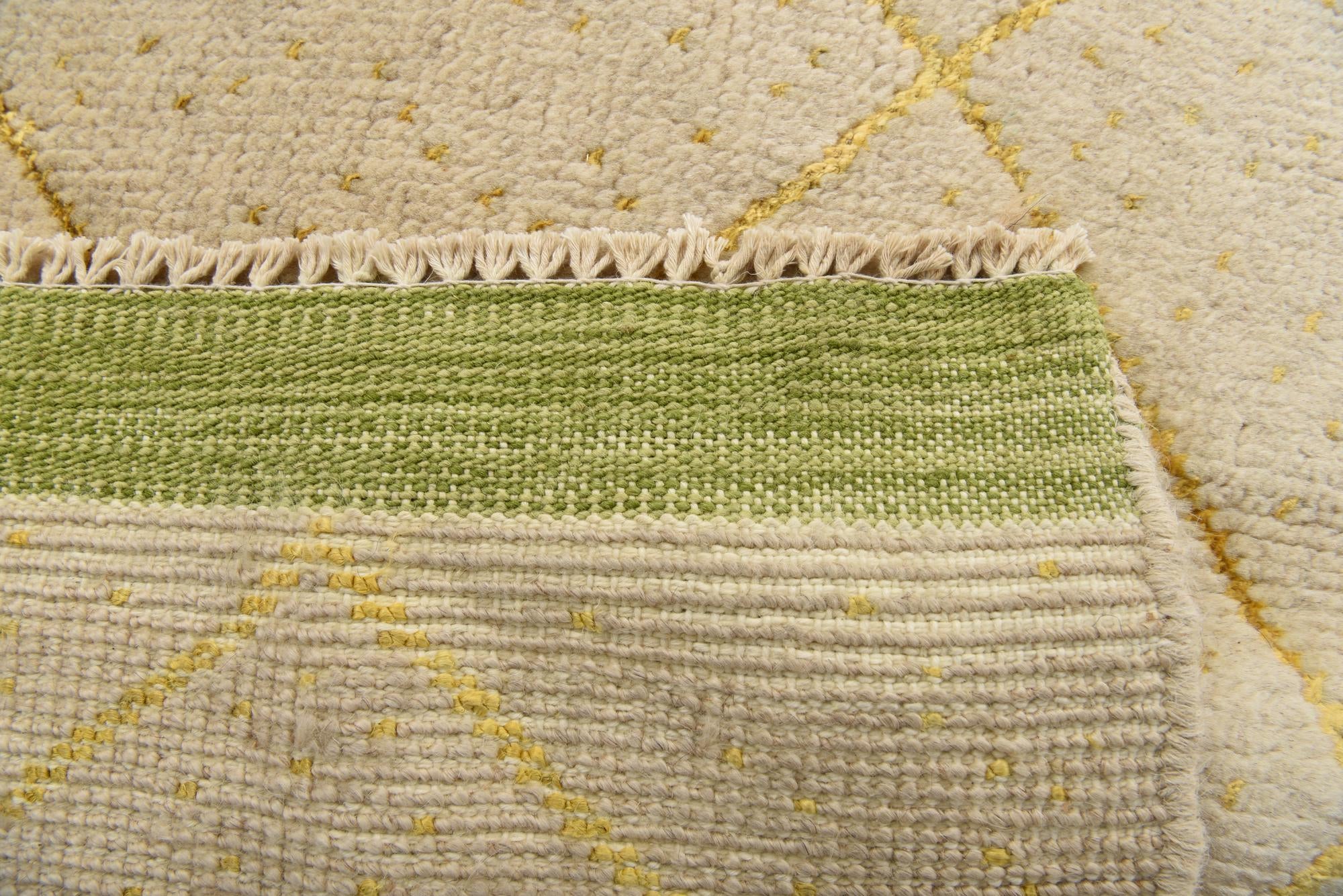 6' 4 x 10' 3 Hand Knotted Moroccan Wool Rug