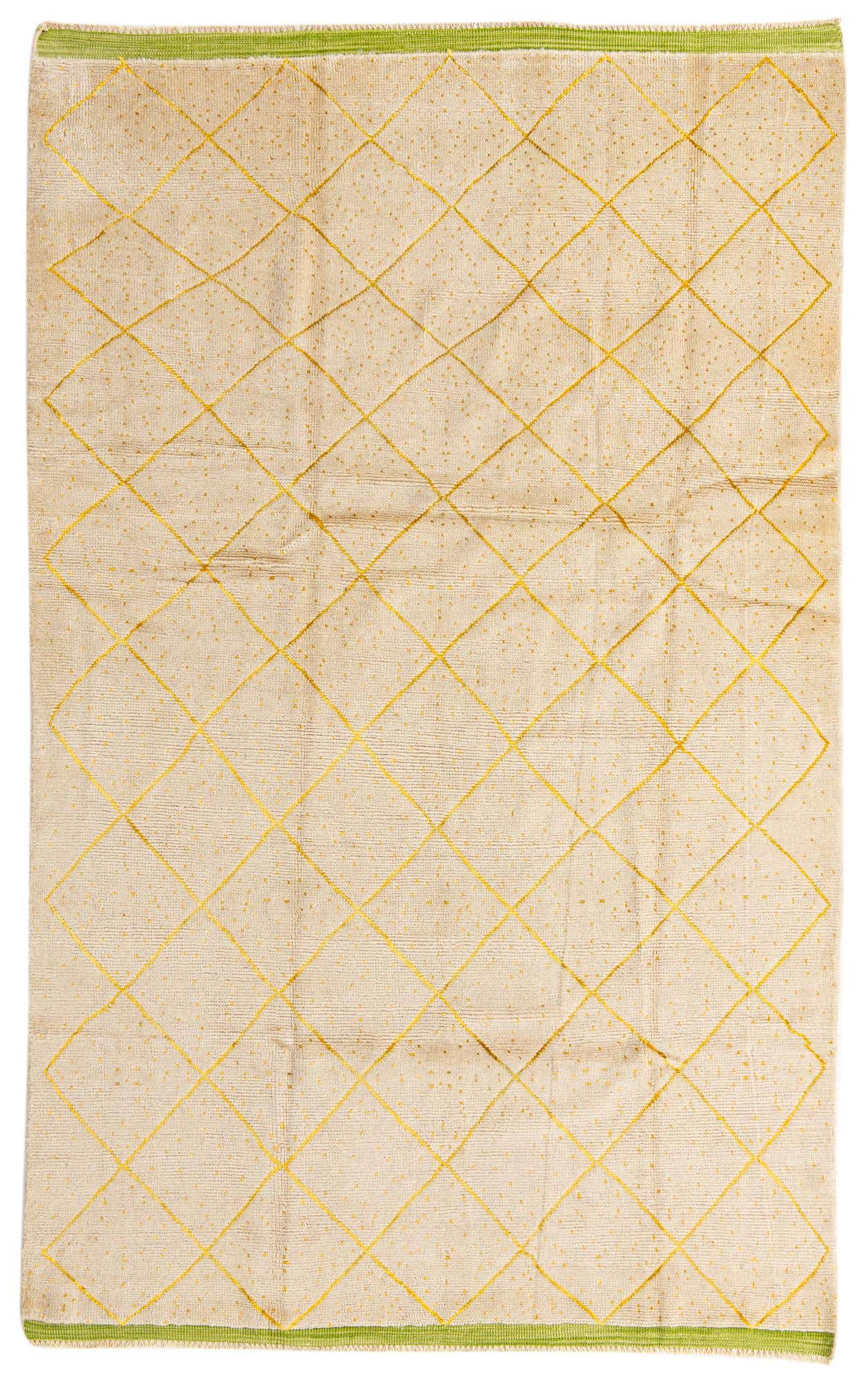 6' 4 x 10' 3 Hand Knotted Moroccan Wool Rug