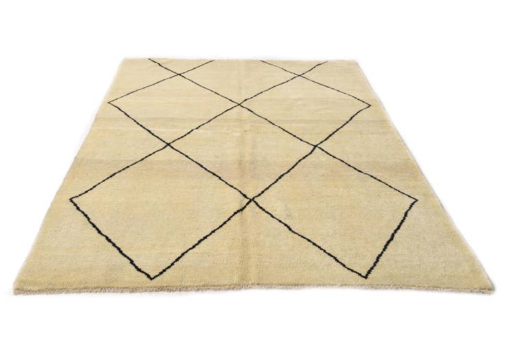 Detail image of 5' 9 x 8' 4 Hand Knotted Moroccan Wool Rug