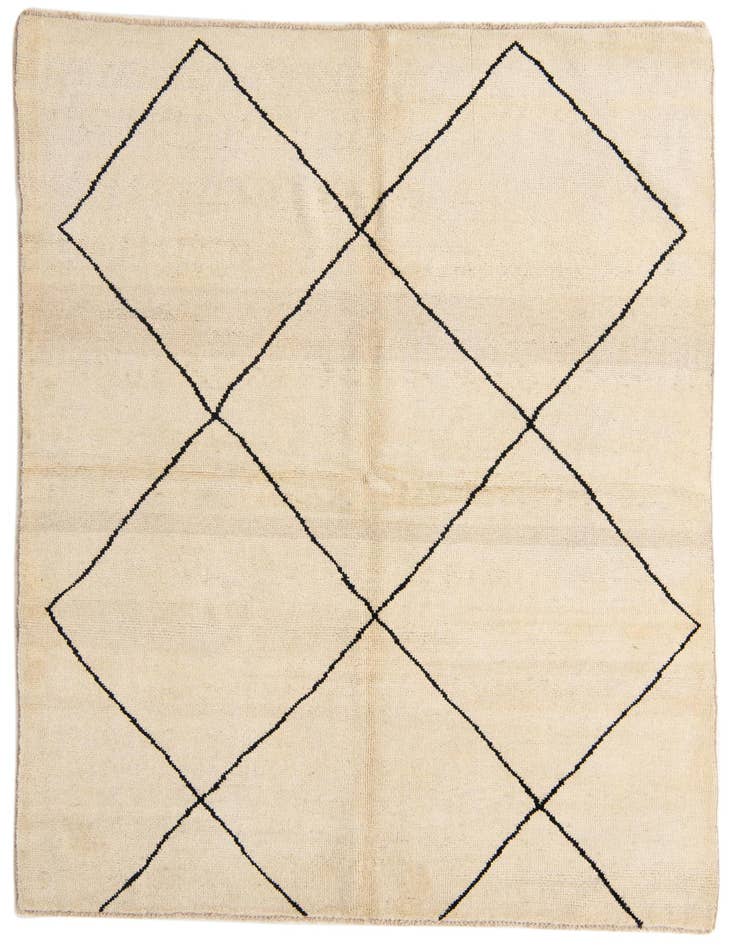 Detail image of 5' 9 x 8' 4 Hand Knotted Moroccan Wool Rug