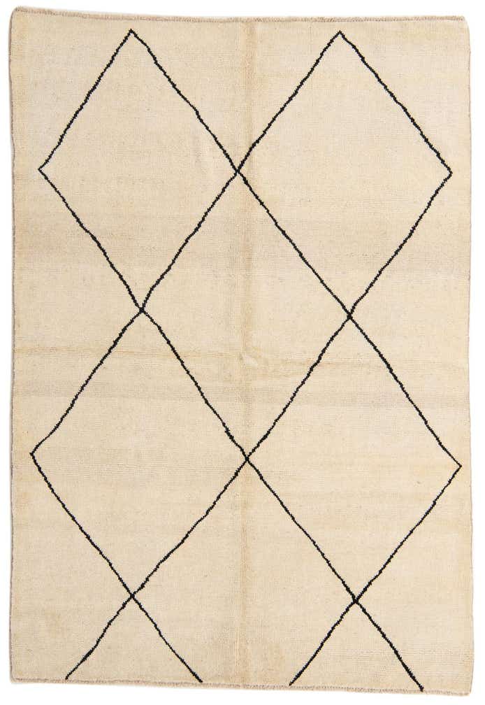 5' 9 x 8' 4 Hand Knotted Moroccan Wool Rug