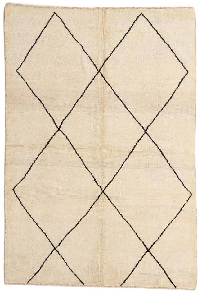 Detail image of 5' 9 x 8' 4 Hand Knotted Moroccan Wool Rug