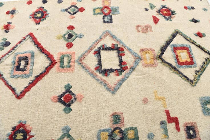 Detail image of 5' 5 x 8' 1 Hand Knotted Moroccan Wool Rug