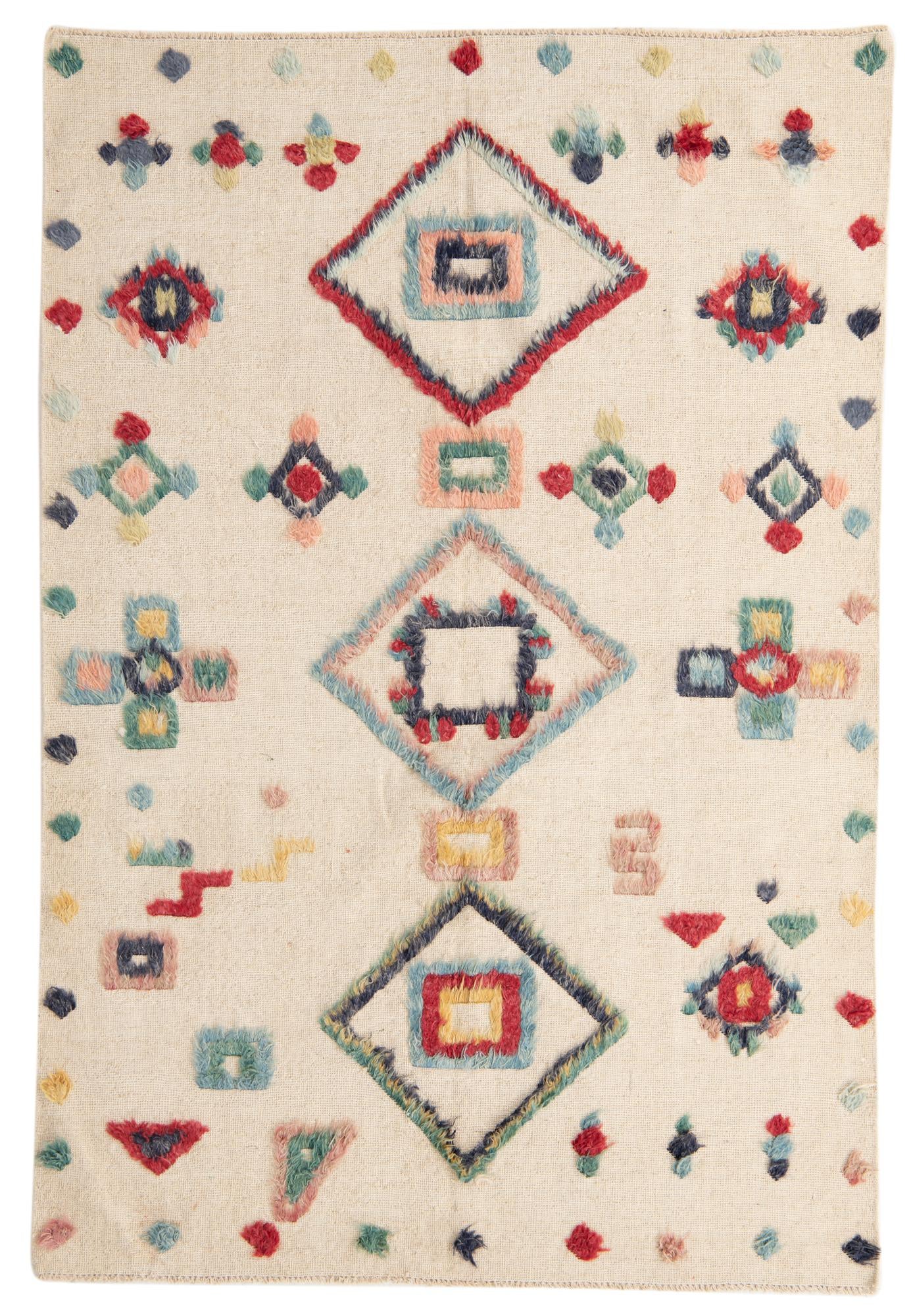 5' 5 x 8' 1 Hand Knotted Moroccan Wool Rug