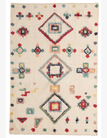 5' 5 x 8' 1 Hand Knotted Moroccan Wool Rug