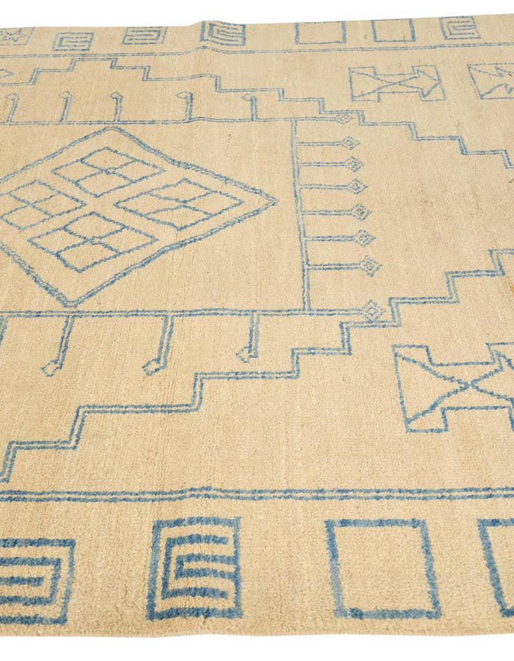 Detail image of 6' 9 x 9' 7  Hand Knotted Moroccan Wool Rug