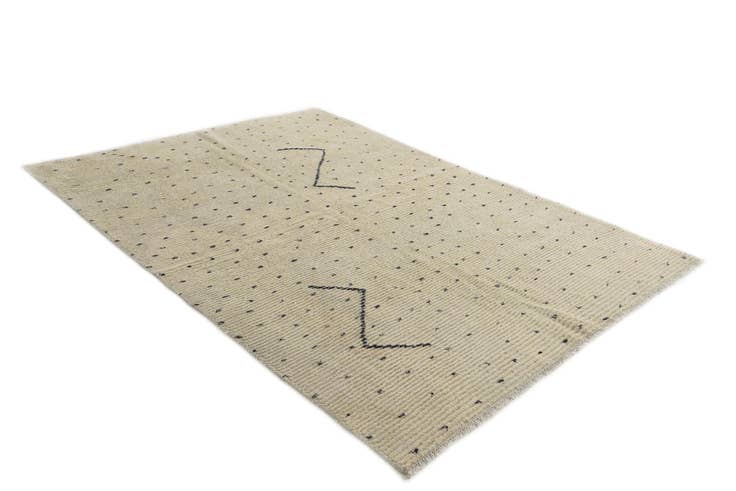 Detail image of 5' 7 x 7' 9 Hand Knotted Moroccan Wool Rug