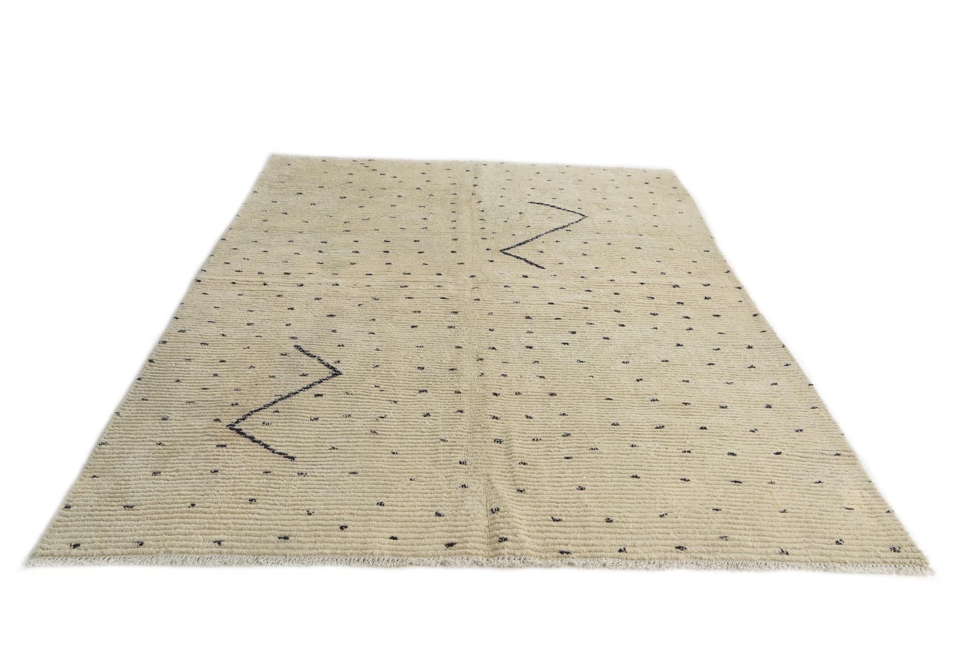 5' 7 x 7' 9 Hand Knotted Moroccan Wool Rug