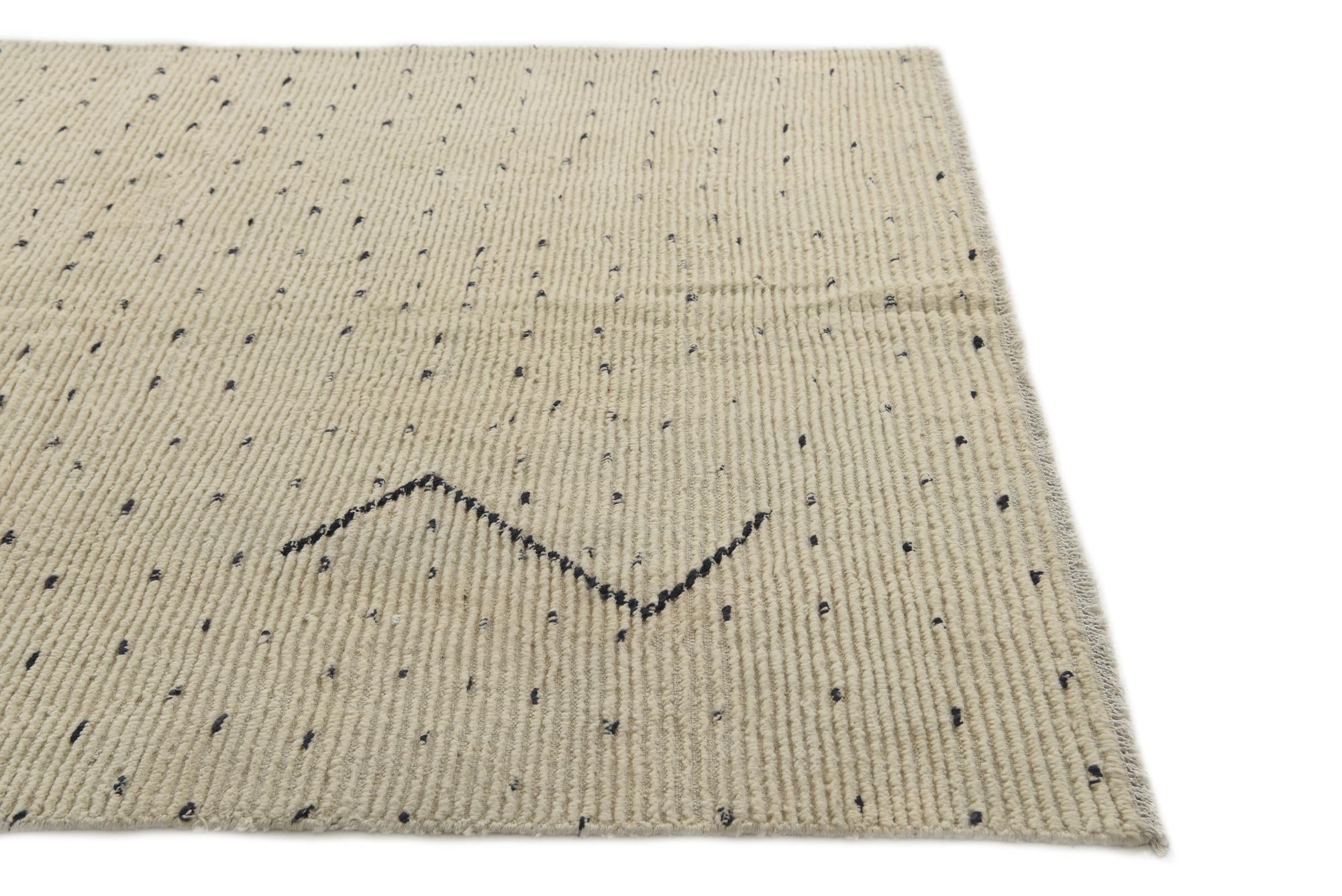 5' 7 x 7' 9 Hand Knotted Moroccan Wool Rug