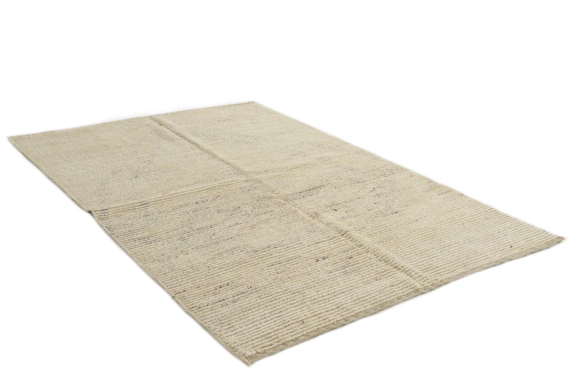 5' 7 x 8' Hand Knotted Moroccan Wool Rug