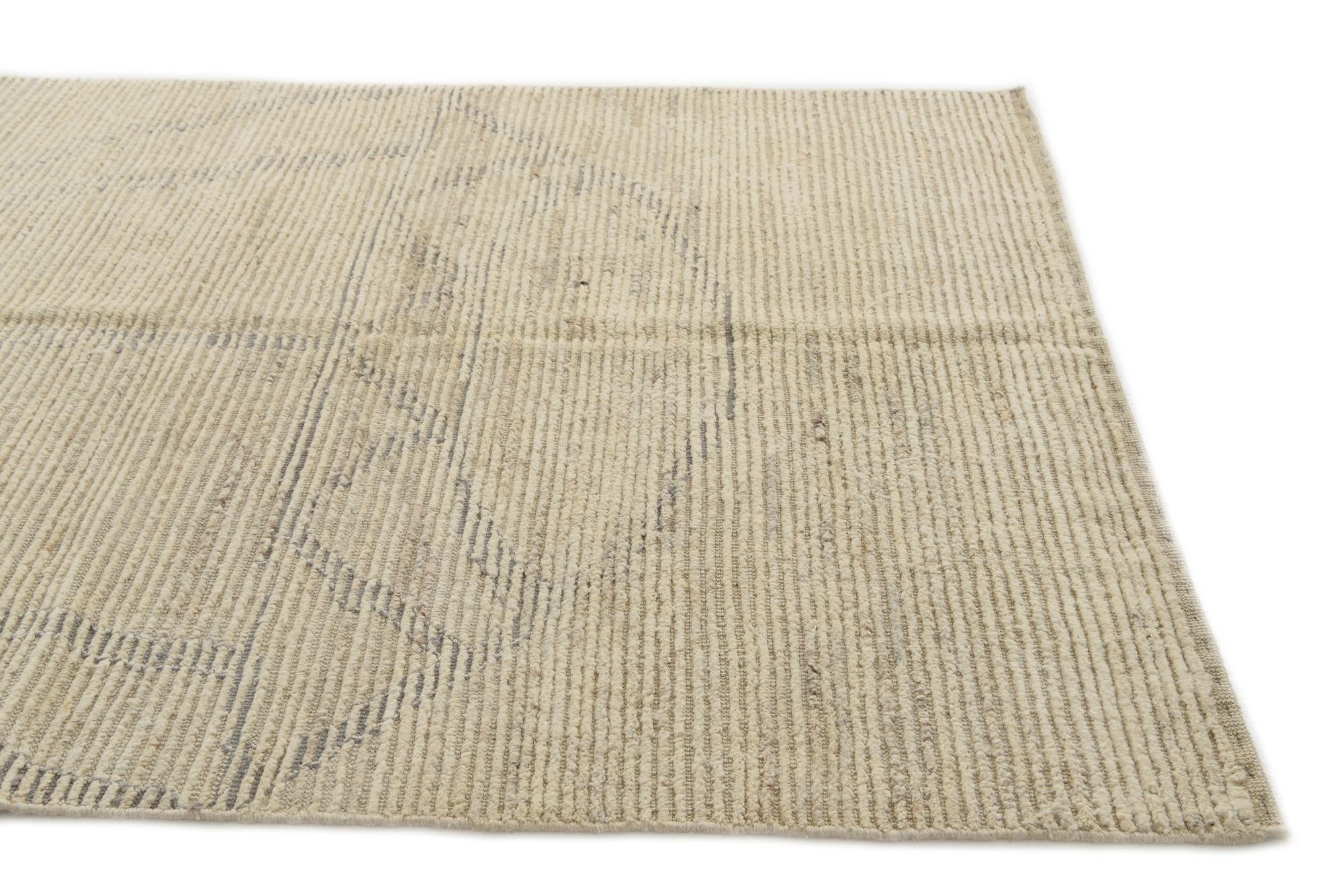 5' 7 x 8' Hand Knotted Moroccan Wool Rug