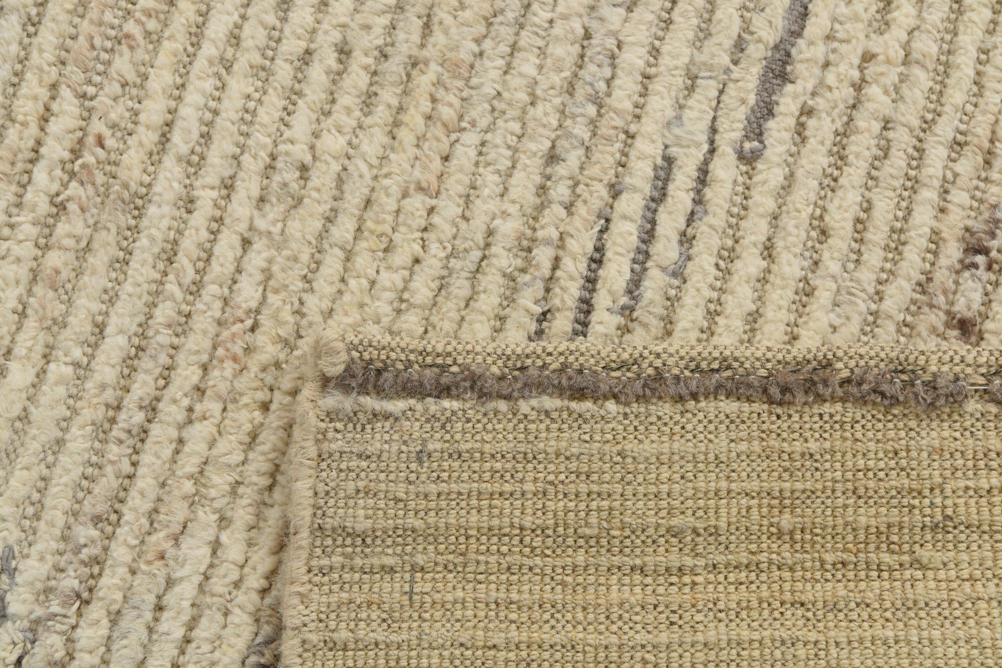 5' 7 x 8' Hand Knotted Moroccan Wool Rug