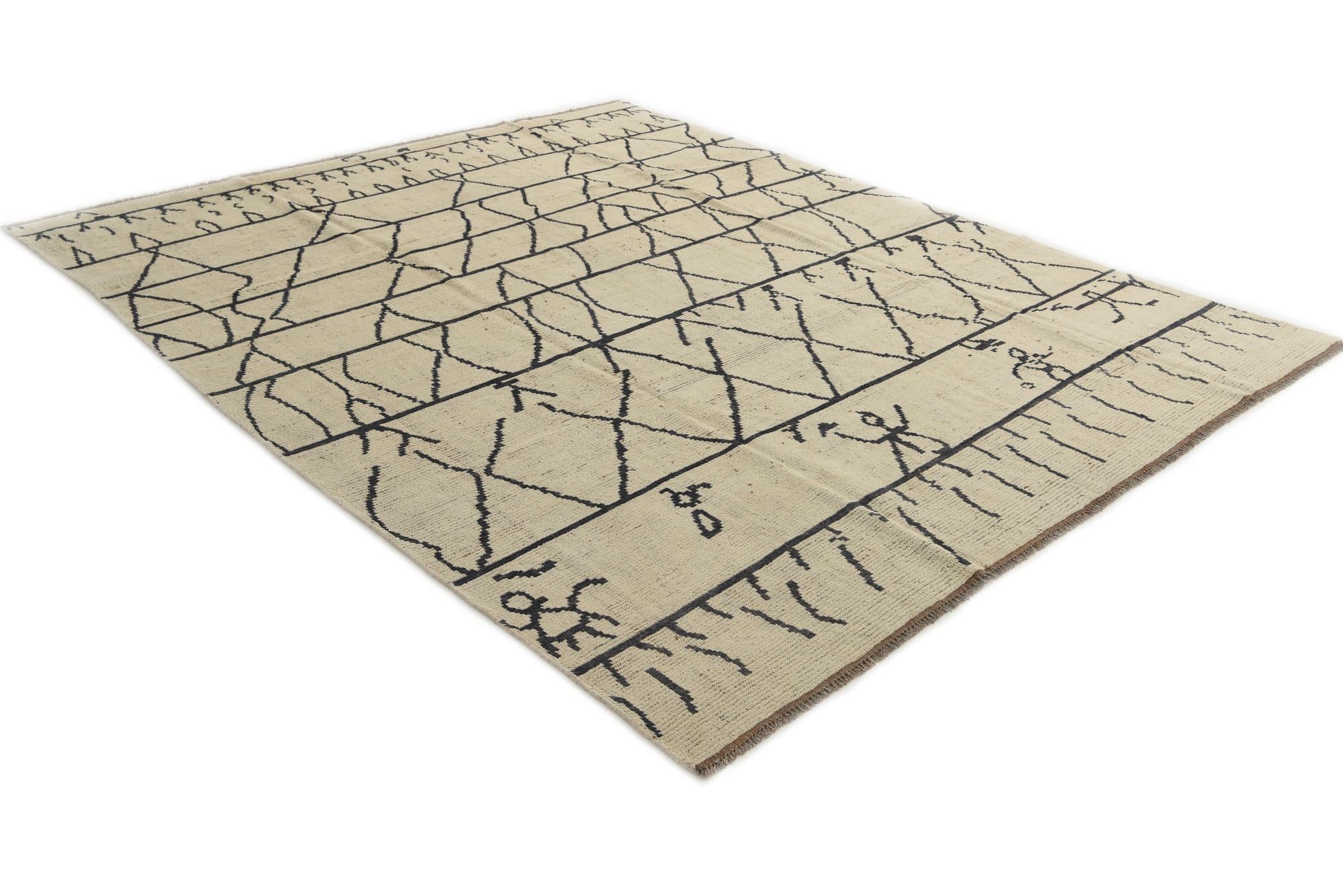 8' 4 x 10' 1 Hand Knotted Moroccan Wool Rug