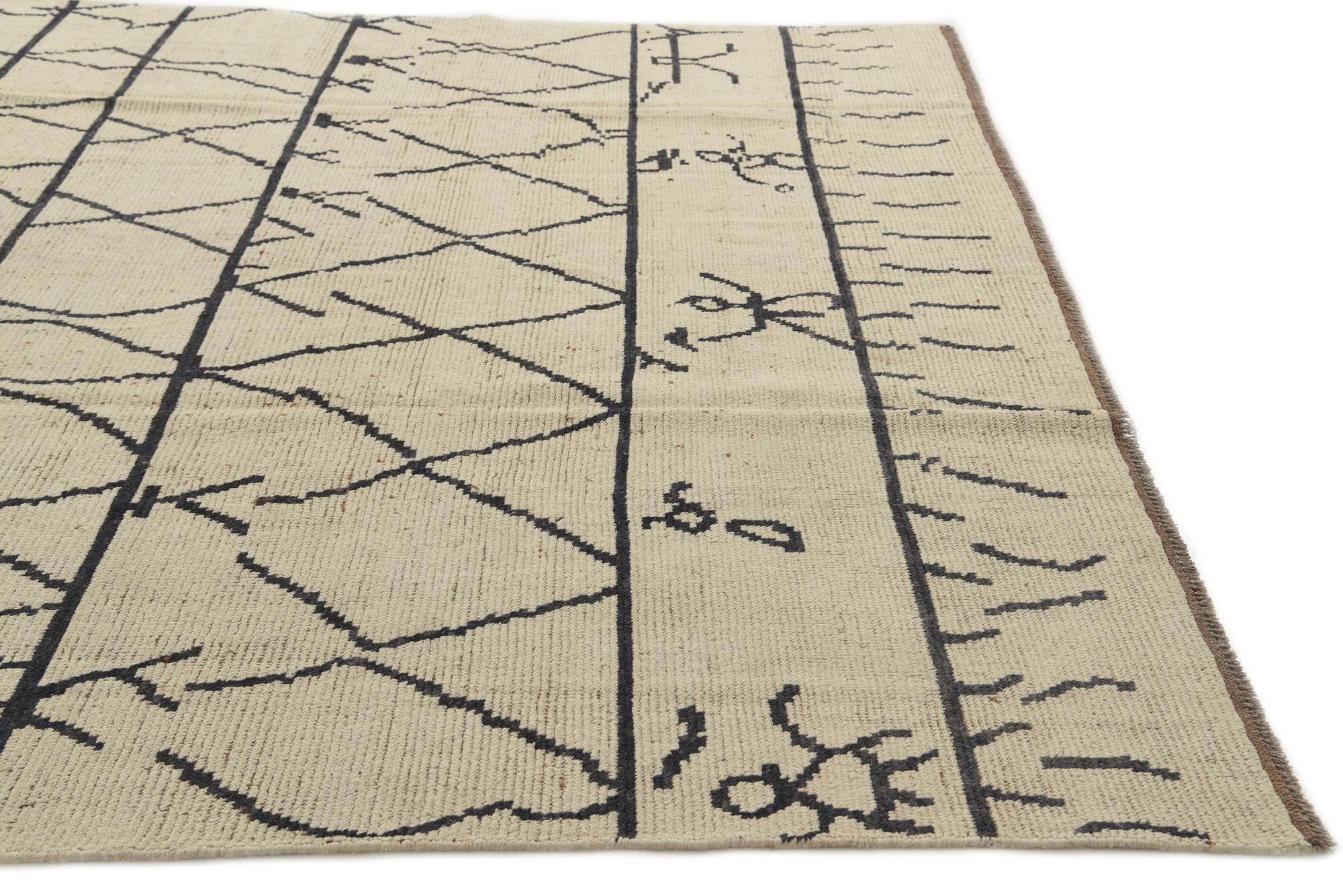 8' 4 x 10' 1 Hand Knotted Moroccan Wool Rug
