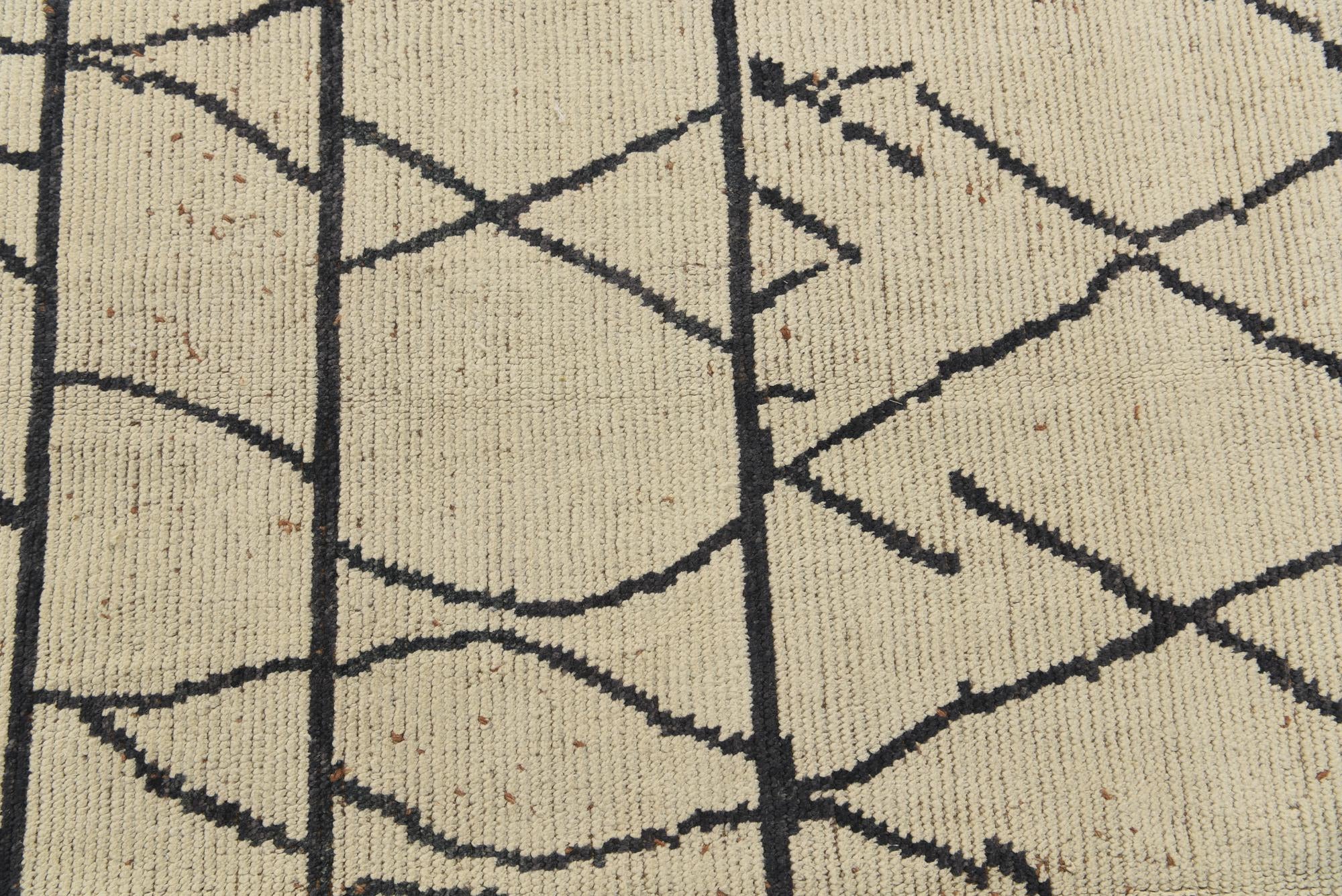 8' 4 x 10' 1 Hand Knotted Moroccan Wool Rug