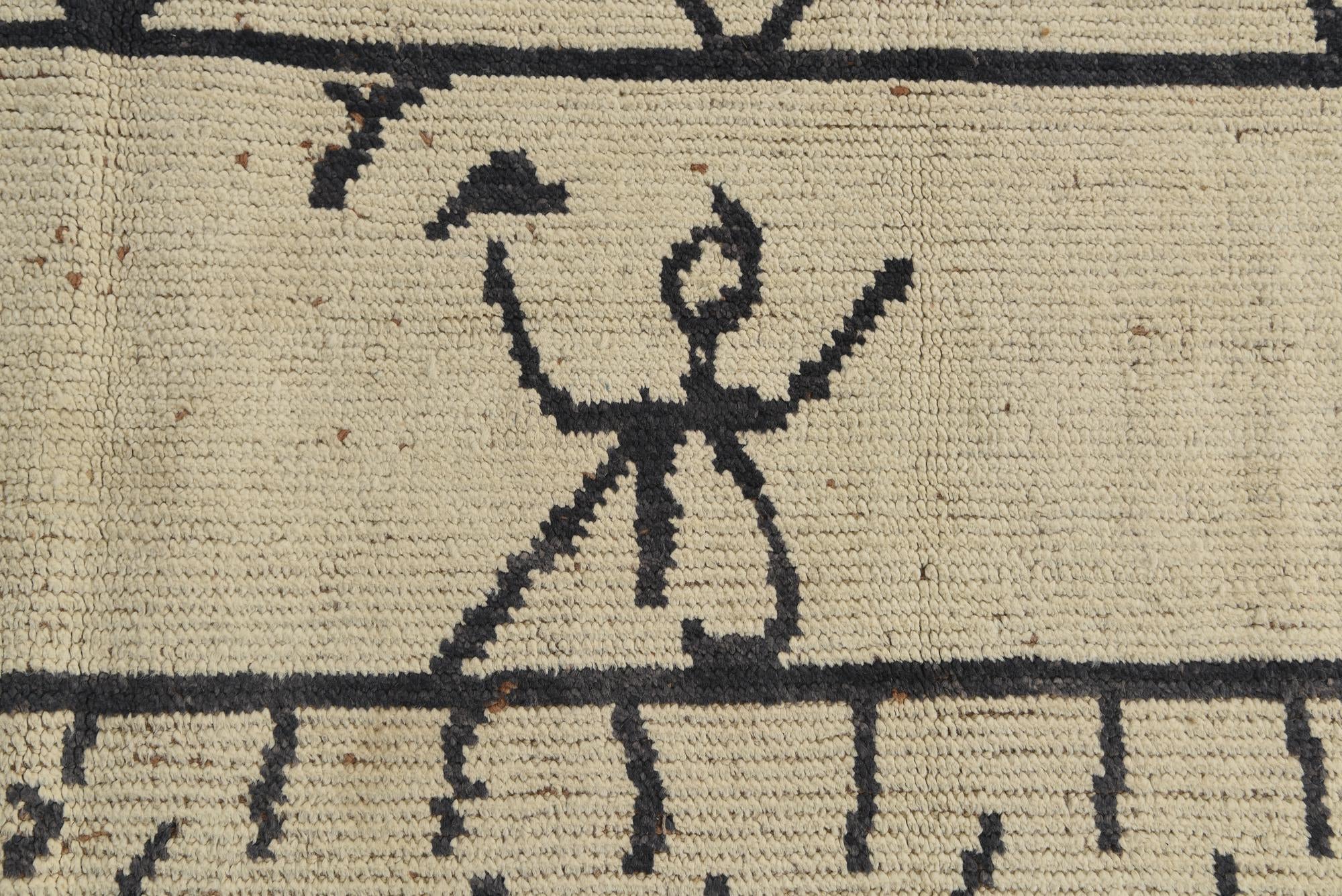 8' 4 x 10' 1 Hand Knotted Moroccan Wool Rug