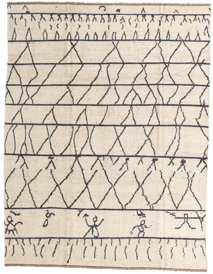 Detail image of 8' 4 x 10' 1 Hand Knotted Moroccan Wool Rug