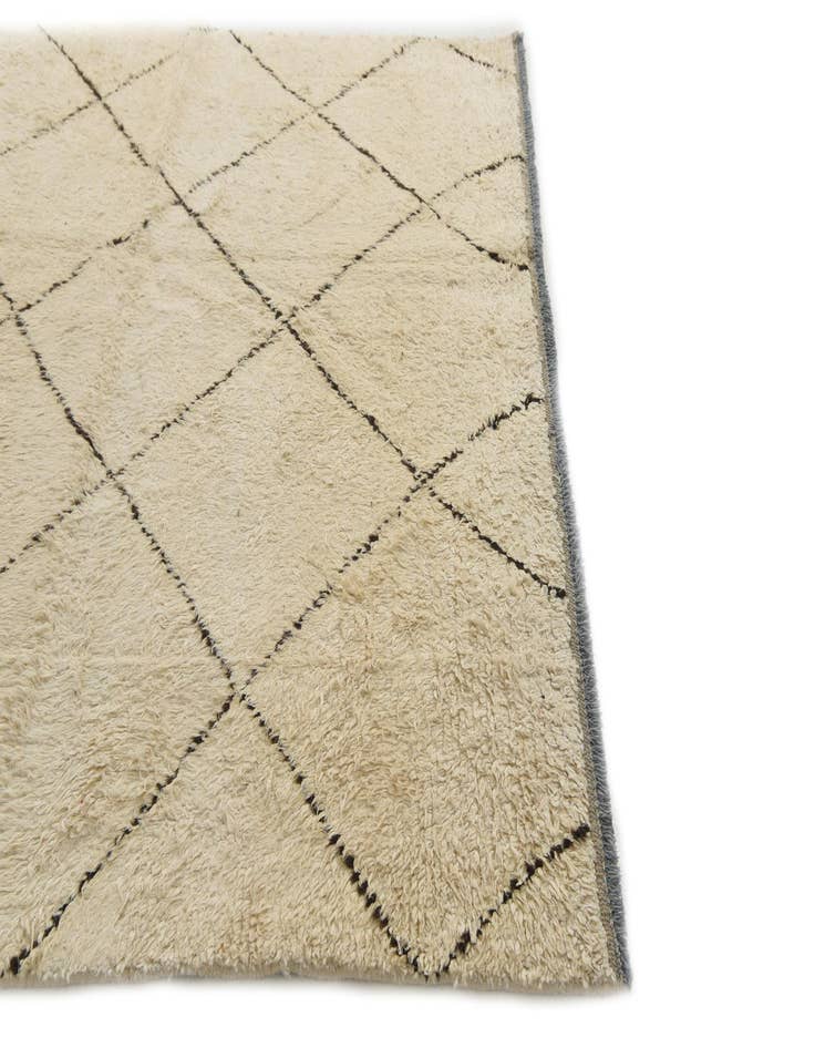 Detail image of 6' x 9'  Hand Knotted Moroccan Wool Rug