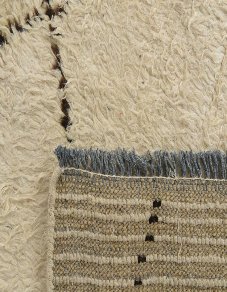 Detail image of 6' x 9'  Hand Knotted Moroccan Wool Rug
