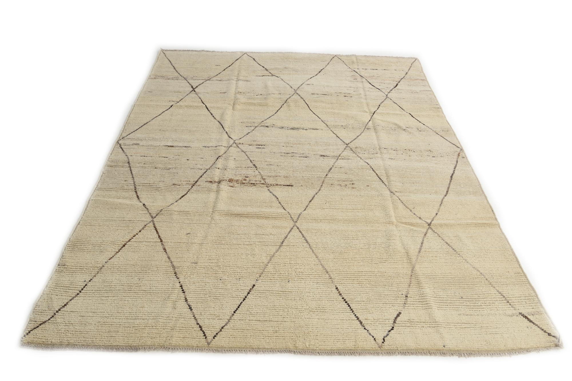 8' 3 x 10' 6 Hand Knotted Moroccan Wool Rug