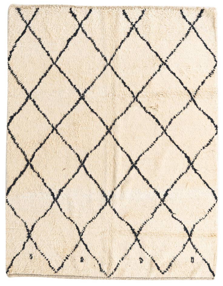 Detail image of 5' 5 x 8' 1 Hand Knotted Moroccan Wool Rug