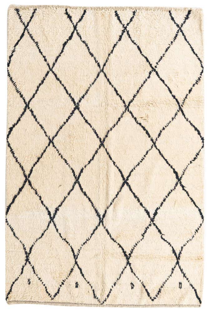 5' 5 x 8' 1 Hand Knotted Moroccan Wool Rug
