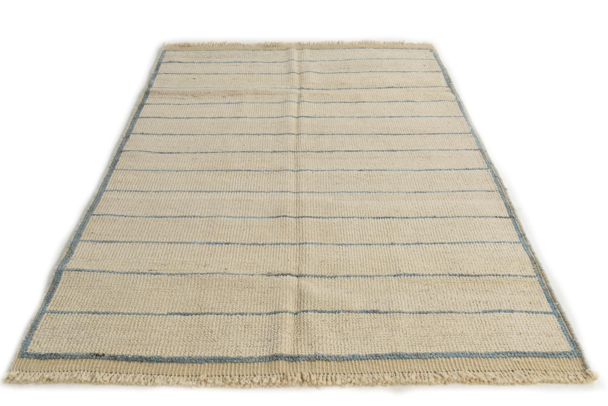 5' x 7' 2 Hand Knotted Moroccan Wool Rug