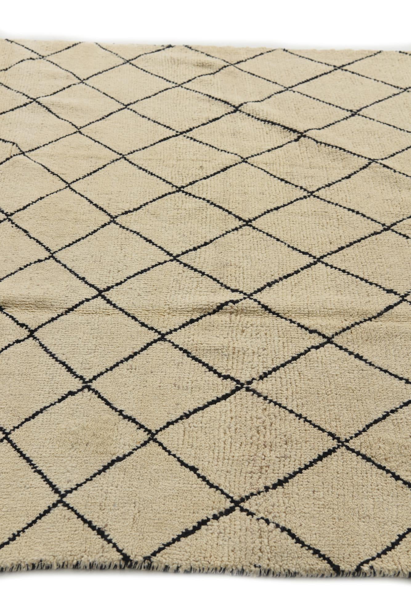 5' 3 x 7' 8 Hand Knotted Moroccan Wool Rug