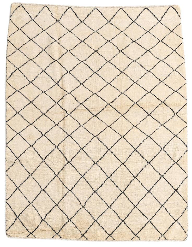 Detail image of 5' 3 x 7' 8 Hand Knotted Moroccan Wool Rug